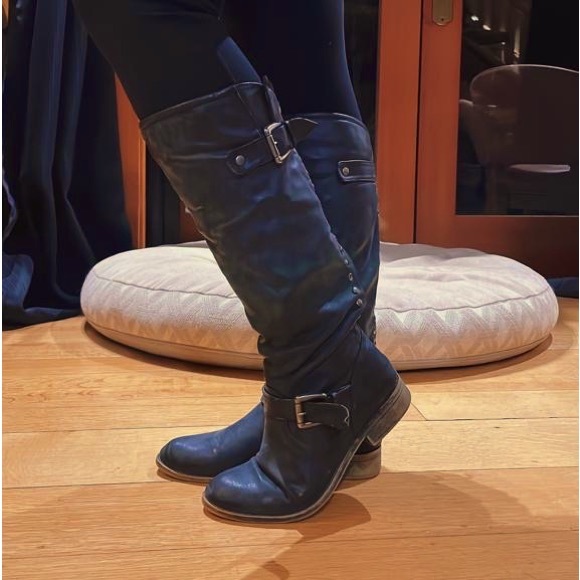 Tall boots size 8.5 dark Grey - Picture 3 of 4